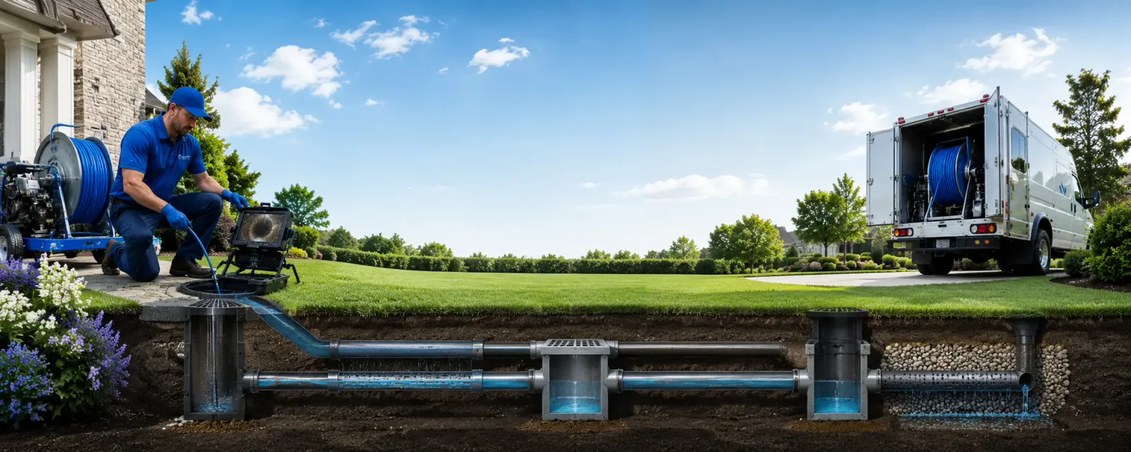 Outdoor drain cleaning information for Weld, ME